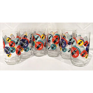 Vintage Coca Cola 1995 "Always" Drinking Glasses 16oz Set Of 6